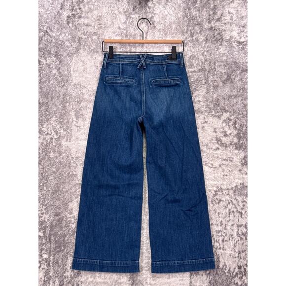 Paige Jeans 25 Petite Womens Anessa High Rise Wide Leg Cropped - Picture 2 of 9